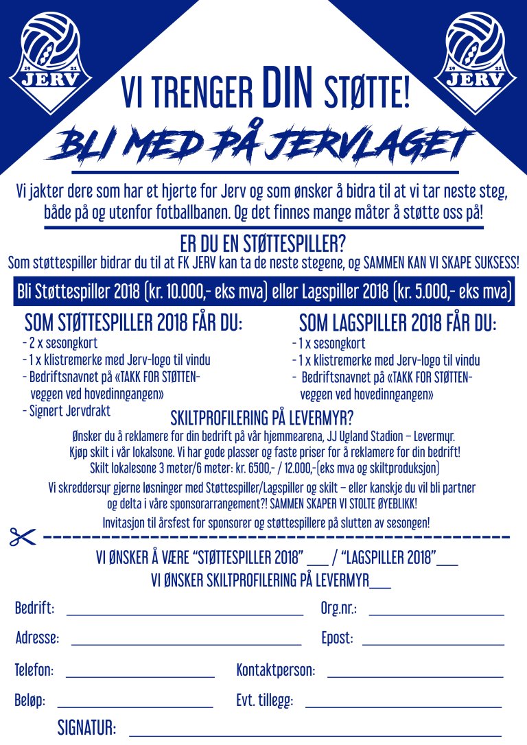Støttespillere 2018