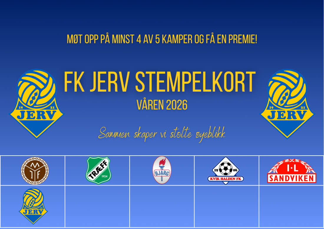 Det første stempelet er allerede plassert på kortet!